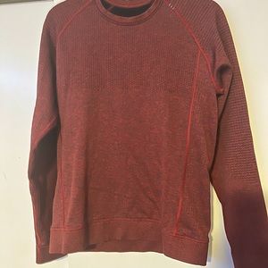 Lululemon Engineered Warmth Longsleeve/Crewneck Red Mens Small (S)